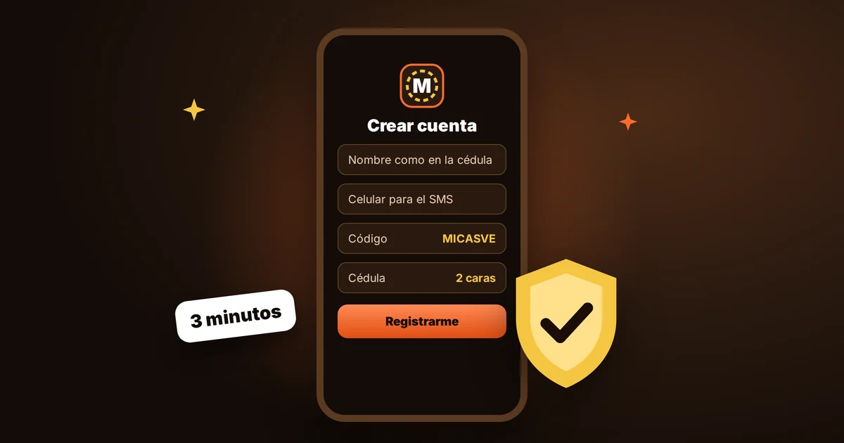 Registro en MiCasino Venezuela: formulario con cédula y código MICASVE